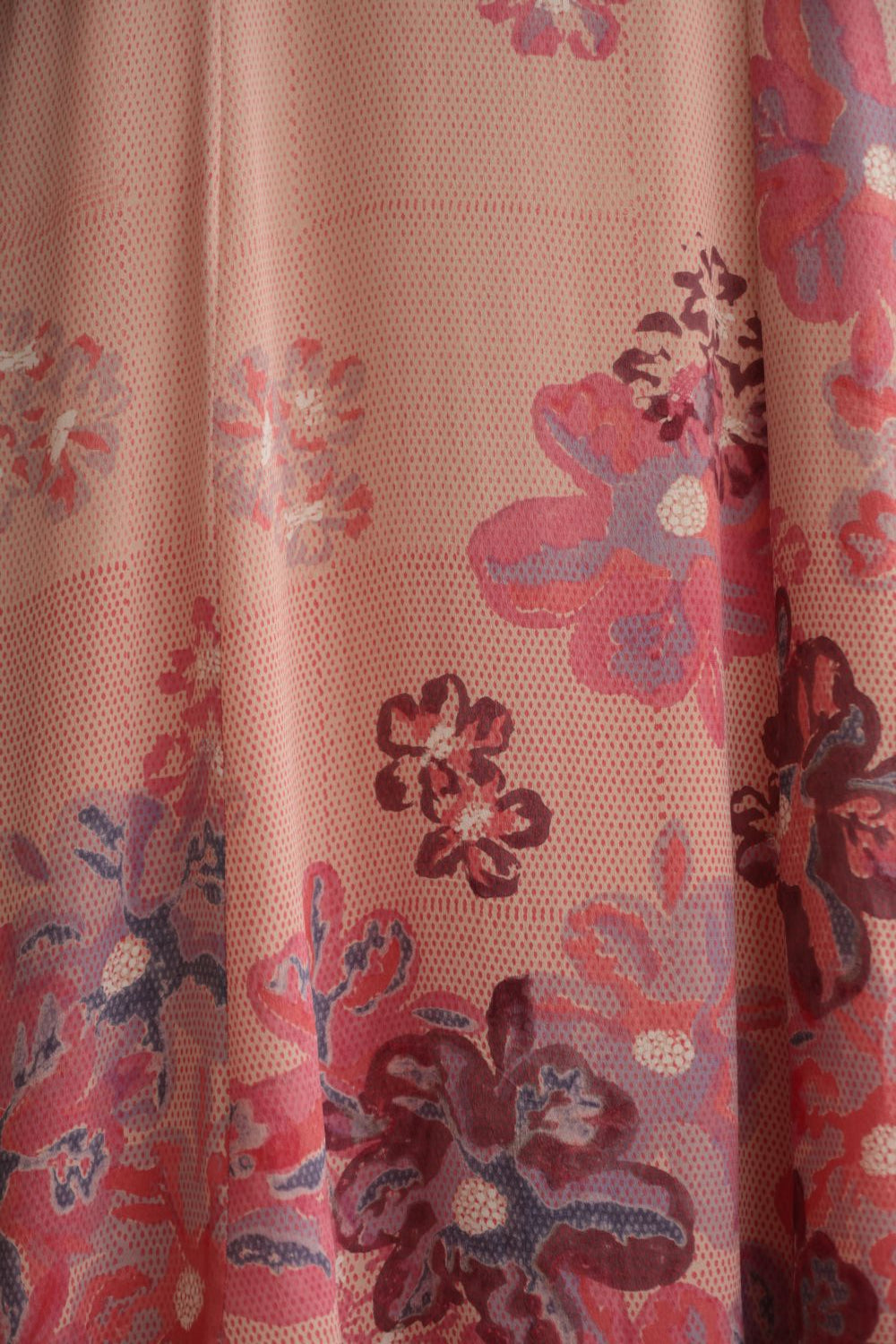 Silk Long Dress - Pink Floral