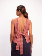 Annatto Back-tie Top