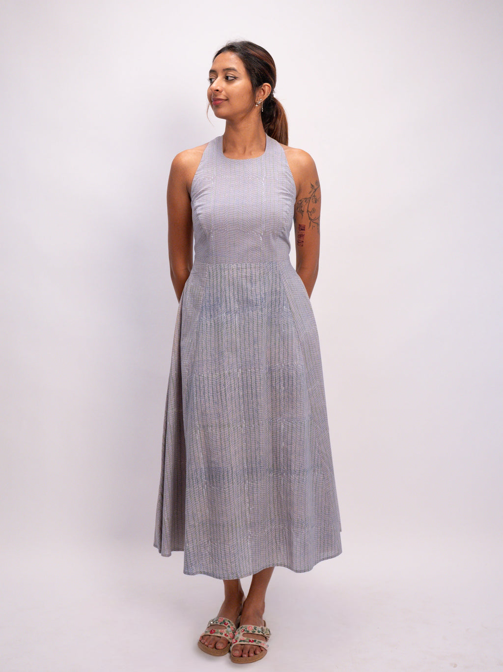 Pressed Herb Halter Dress