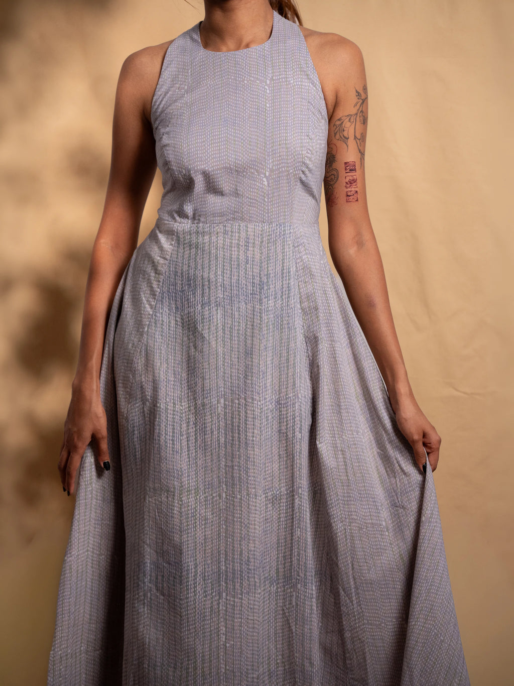 Pressed Herb Halter Dress