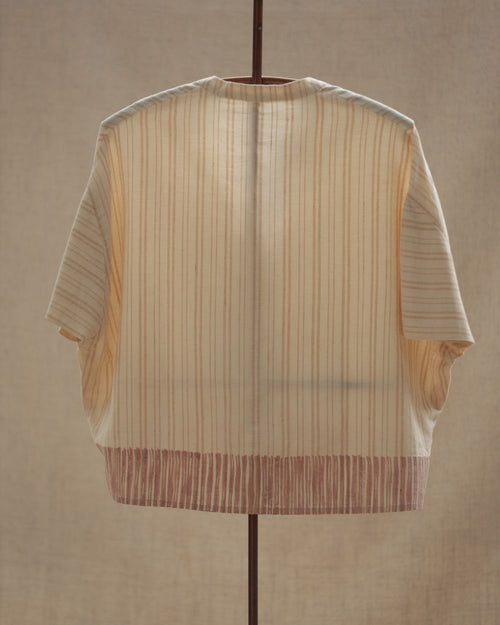 Drop Shoulder Crop - Organic Natural Dye-Beige