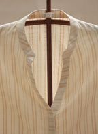 Drop Shoulder Crop - Organic Natural Dye-Beige
