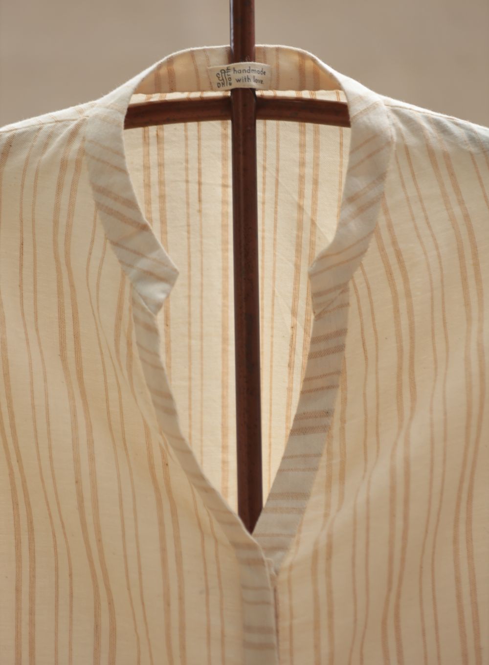 Drop Shoulder Crop - Organic Natural Dye-Beige